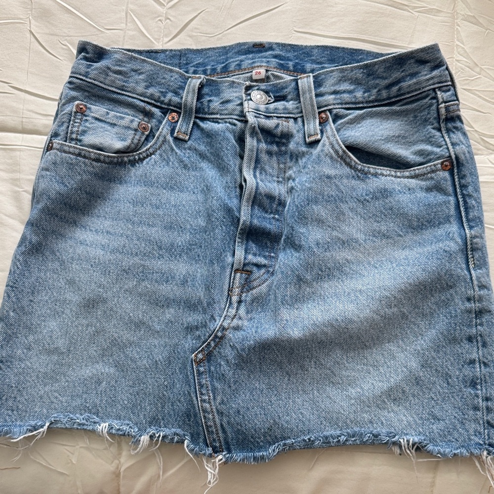 Levi's Light Blue Denim Mini Skirt